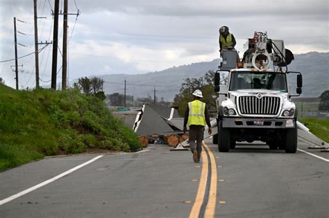 Marin mudslide triggered by ‘bomb cyclone’ closes road, threatens utilities